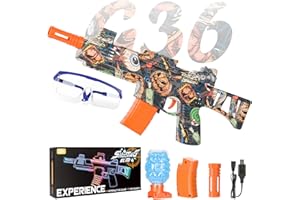 Innedu Gel Blaster Gun, G36, Automatica Batteria di Aggiornamento, Gialle Con Occhiali, Pistola Giocattolo per Giochi di Squadra per 12+ Adolescenti