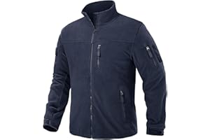 TACVASEN Giacca Invernale da Uomo Giacche Tattiche Full-Zip Jacket in Pile con Tasche con Cerniera