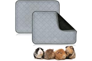 RANYPET 2 Pezzi Fodera per Gabbia Porcellini d'India Impermeabile Riutilizzabile, Tamponi Lavabili per Pipì di Porcellino d'India, Impermeabili, Antiscivolo, Super Assorbenti per Piccoli Animali