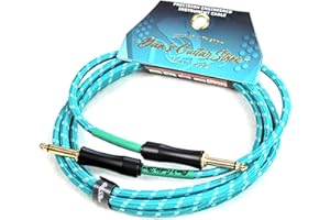 Dan's Guitar Store Instrument Cable (3m / 10ft Inline/Inline) 1/4 Jack 21AWG OFC 18k gold-plated self-silencing connector Precision Instrument Cable