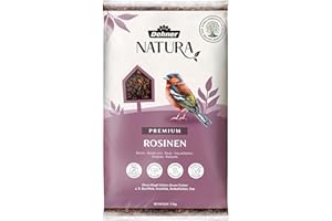 Dehner Natura Premium Wildvogelfutter, Rosinen Delikatesse, Futterrosinen, Ganzjahresfutter energiereich, hochwertiges Vogelfutter für Wildvögel, 5 kg