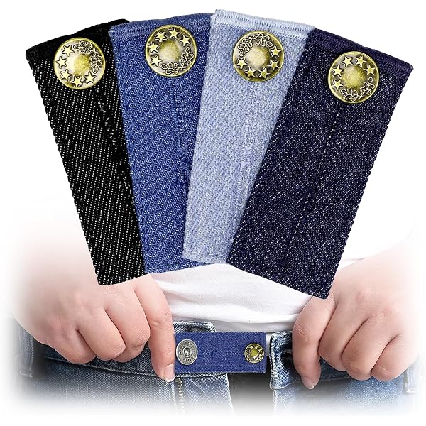 16 Pezzi Di Bottoni Estensori Per Pantaloni In Denim E Silicone - Allarga Vita Per Jeans, Gonne E Pantaloni, Senza Cucitura, Rimovibili, Per Uomo E Donna (Set 1)