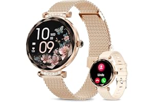FITONME Damski smartwatch z połączeniem Bluetooth, 1,19" AMOLED damski smartwatch z 2 bransoletkami, 100 trybów sportowych, tętno SpO2, wodoodporny, IP68, inteligentny zegarek dla systemu Android iOS