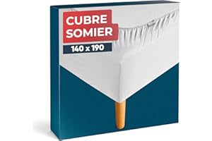 Wrappybag Funda Somier 140 x 190 – Moderniza y Protege el somier – Color Blanco - 6 Tamaños Disponibles