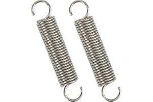 GUNGY Molle a Trazione 80mm Molla di Trazione Doppio Gancio in Acciaio Inossidabile Diametro Filo 2mm Diametro Esterno 16mm Tiro 8,8kg 2 Pezzi