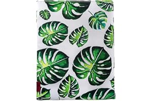 LPARKIN Funda de libro con hojas de árbol, protector de libros, tamaño mediano, 9.7 x 8 pulgadas, lona para libros, regalos para adolescentes