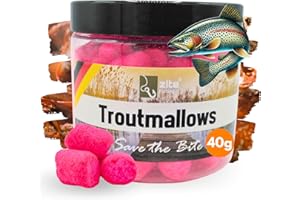 ‎ZITE Zite Fishing Trout Mallows Forellenköder - Hochfängiger Forellenteig auftreibend - Troutmallows Starke Aromen & Leuchtende Farben 40g Dose Forellen Köder Grundmontage Naturködern