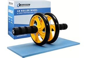 Konsoa Ruota Addominali Rotella Rullo Workout Convertibile Con Tappetino Per Esercizi Di Rollout Abs, Ab Roller Wheel Per Allenamento Di Forza Fitness Per Casa Attrezzi Palestra Multifunzione