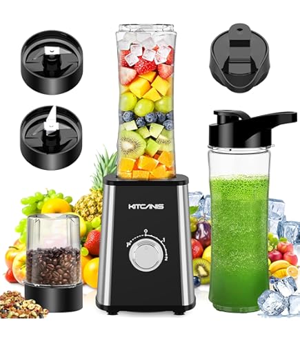 Vaatwasmachinebestendige Blender Brixy 3-in-1 Blender & Smoothie Maker - 400W, 1000ML Kan, 4 Bekers, Zwart Brixy Blender 400W
