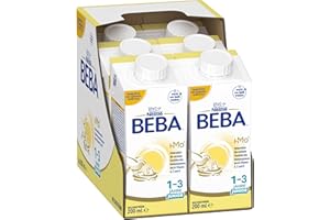 ‎BEBA BEBA Junior 1-3 Jahre Milchgetränk trinkfertig, Mit HMO, Altersgerecht angepasster Proteingehalt, Ohne Palmöl, Ohne Fischöl, Kleinkindnahrung, 6er Pack (6 x 200ml)