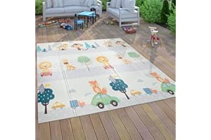 Paco Home Tappeto Gioco Bambini Gattonare Bebè Pieghevole Lavabile Reversibile Animale, Dimensione:150x200 cm, Colore:Multicolore