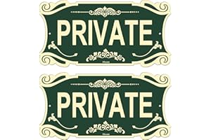 AFUVEN Private Signs Metal Private Property Signs 30 x 15 cm Private Garden Signs No Trespassing Signs Outdoor Gate Reflective Rust Free Aluminum UV Printed Easy Mounting Use Waterproof Durable 2 Pack