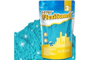 NiToy 2.2Lbs/1kg Sand, Never Dries Out-Fun for 3 Years and up Kids Bulk Refill for Sensory Sand Box Toys, Ideal for Shaping, Squeezing and Molding(Dark Blue)