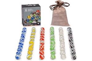 Yellow Mountain Imports 60 Billes de Verre Translucides pour Dames Chinoises avec Motif Oeil de Chat - 16 Millimètres