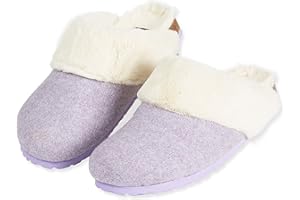 DUNLOP Slippers Women, Fluffy Mule Slippers for Women