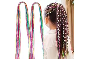 TELOOCO 30 Piezas Cuerdas Trenzadas Coloridas para el Cabello 82 cm Largo Cuerda para el Cabello Surtido de Diademas Trenzadas de Arcoíris Accesorios de Peinado Trenzado para Niñas