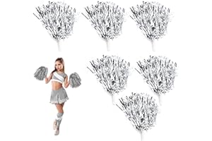 OUKENS Cheerleading Pom Pom, 6 Colori 6 Pezzi Pom Pom Cheerleader Accessorio Danza per Feste Sport Pompon Cheer