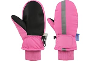 PONCEAU Kinder Skihandschuhe Winterhandschuhe Kleinkinder Winddicht Skihandschuhe Warme Wintersport Handschuhe Winddicht