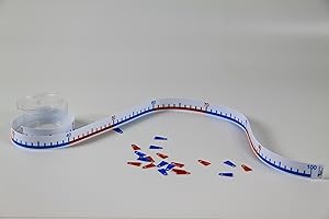 HANDELSAGENTUR SIEBOLDT Zahlenstrahl - Rechenband klein 1m Zahlenskala 1-100 in Dose mit Zubehör