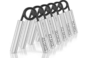 ZEAGUS Hand Grip 4Pack Or 6Pack, 22.5KG-157.5KG Metal Poignee Musculation Avant Bras Main Poignet,Hand Grip Musculation pour L'entraînement de la Force de la Main et la Récupération des Blessures