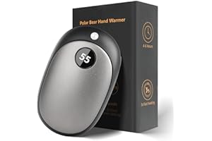 AQUOTA Hand Warmers Rechargeable,6000mAh Reusable Electric Hand Warmer Portable Power Bank with 5 Heat Settings from 104-140℉,Gift for Women Men,Hiking Camping