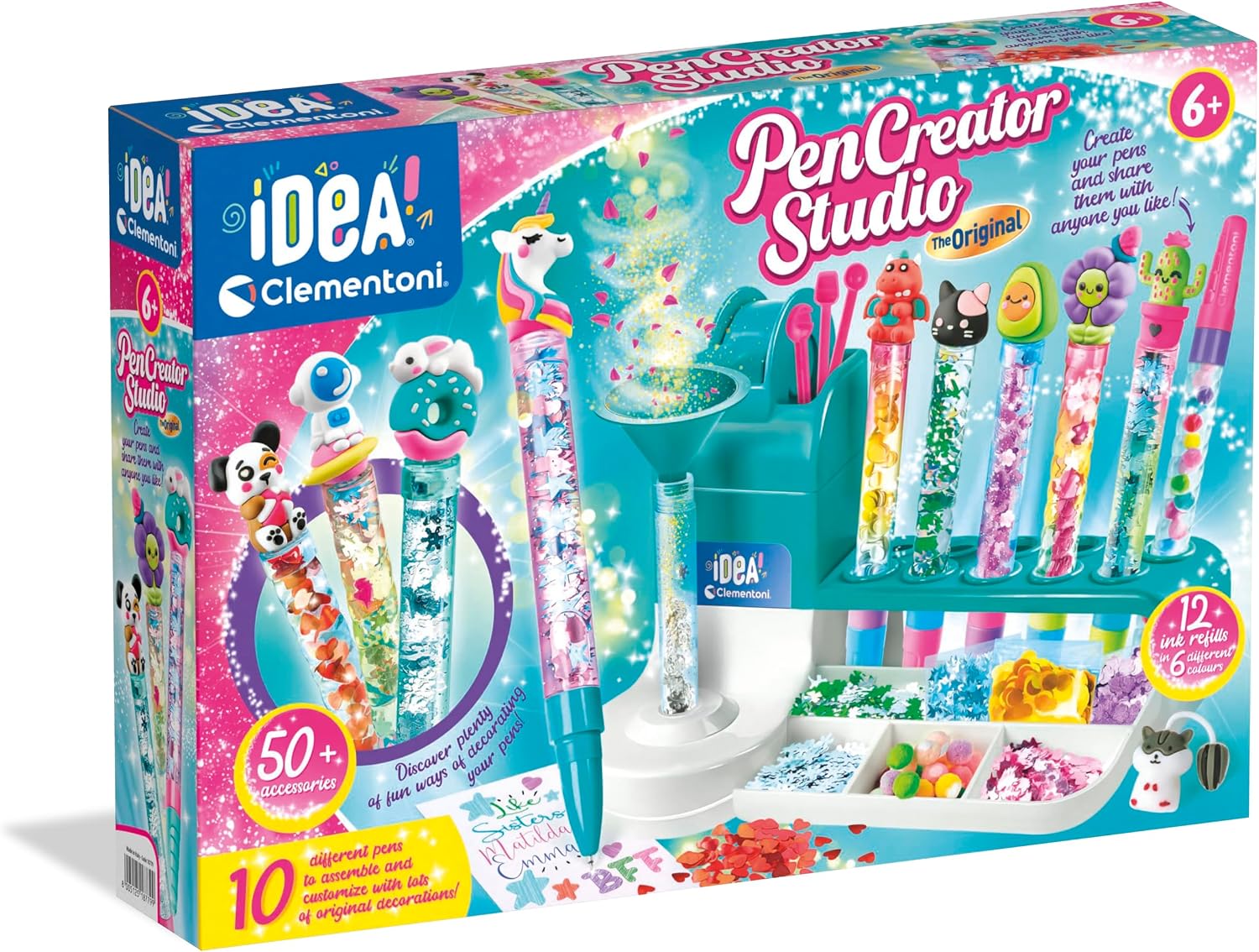 Clementoni - 18779 - Idea - Taller De Los Bolígrafos - Un Set Perfecto Para Hacer Tus Propias Bolígrafos, Juego Creativo, Juego Para Manualidades, Juguete 6 Años
