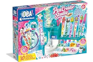Clementoni - 18779 - Idea - Taller De Los Bolígrafos - Un Set Perfecto Para Hacer Tus Propias Bolígrafos, Juego Creativo, Juego Para Manualidades, Juguete 6 Años