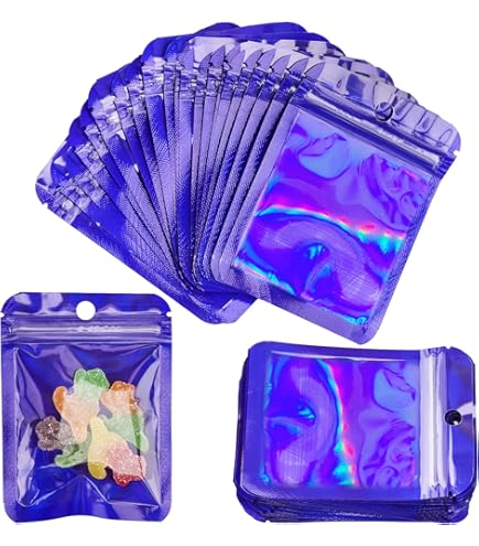120 Sacchetti Mylar Con Zip Olografici - 7x10cm E 8x13cm - Foto 5