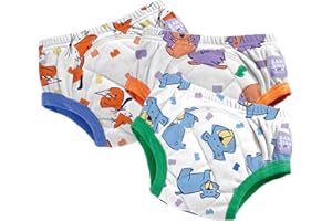 Bambino Mio Mutandine riutilizzabili per l'apprendimento del vasino, confezione da 3, 3-4 anni - Animali all'aperto, per bambini e bambine, biancheria intima