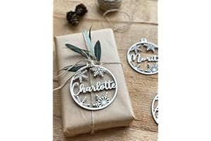 Personalised Wooden Christmas Baubles with Name Christmas Decoration Christmas Tree Decoration Christmas Tree Bauble