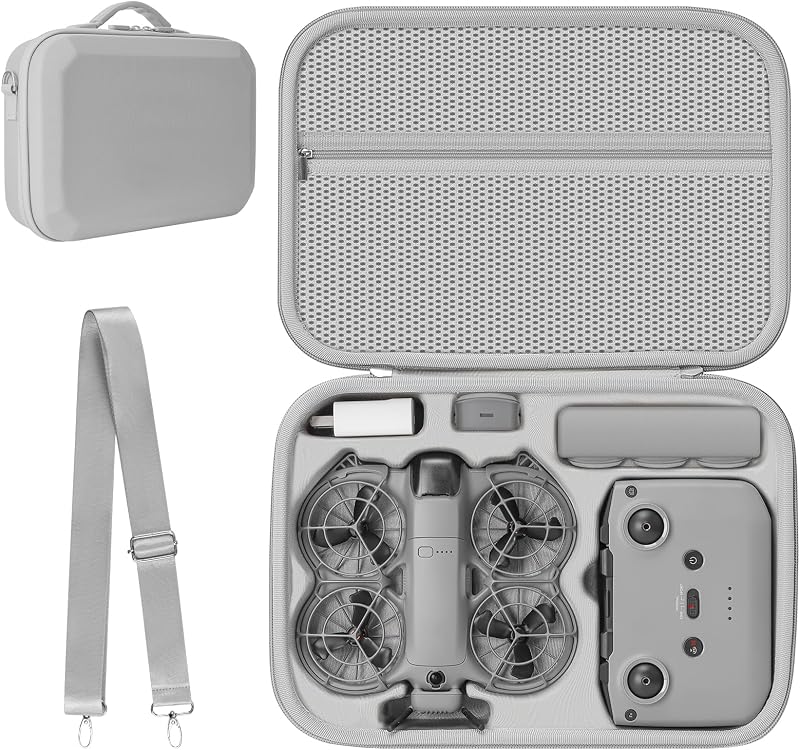 Puasok Case for DJI Neo 2 Case, Carry Case for DJI Neo 2 Fly More Combo Accessories, Compact Travel Bag for RC-N3 Controlle/Neo2 Battery Case, for Drone Protection/Storage