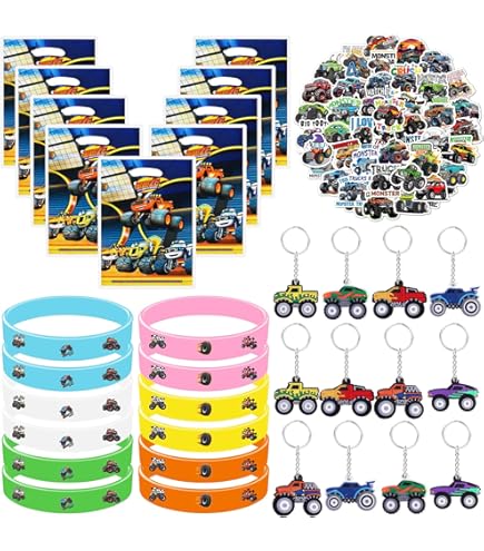 Kit Feste Bambini 144 Pezzi - Sacchetti Regalo, Braccialetti, Adesivi, Portachiavi