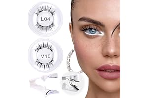 wiwoseo Magnetic Eyelashes Reusable Natural Wispy Magnetic Lashes without Eyeliner Lashes Natural Look Magnetic Eyelashes with Applicator Soft Clear Band Manga Lashes Magnetic False Eyelashes 2 Pairs