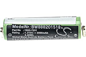 vhbw Akumulator kompatybilny z maszynką Moser Easy Style 1881, Contura HS40, Contura HS61 maszynka do włosów (2000 mAh, 1,2 V, NiMH)