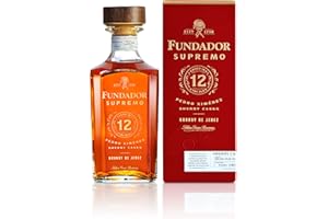 Fundador Supremo 12 Pedro Ximenez Sherry Cask Brandy 70cl | The Legacy of 150 Years of Craftsmanship | Smooth, Velvety and Well-Rounded Spanish Brandy | 40% vol