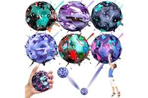 MQVXT 6 Pièces Jump Balle,Balle Rebondissante, 7 cm Moon Ball,Super High Bouncing Ball, Space Ball Jeux en Famille pour Tous Âges,Jouets Interactifs,Balle en Caoutchouc