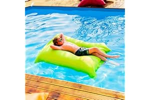 LIVEDECO - Pouf Géant XXL Déhoussable, Flottant pour Piscine, Vert Pomme Pool BiG52