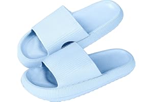 MoneRffi Badelatschen Damen Badeschuhe Herren-Badeschlappen Hausschuhe Damen, Cozislides Airfoot Wolken Wolkenschuhe Rutschfeste Pantoletten，Sommer Cozy Slides Schlappen