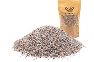 WYSKONT Flusskies für Aquarium, 15 kg, natürliche dekorative Kieselsteine für Aquarien, Garten, Haustiere, 100% sicher für lebende Organismen, Mehrfarbig, Körnung 1-3mm