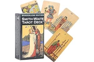 BSNRDX Tarot Cards Set with Colorful Box, Tarot Rider Waite Tarot-Deck Kartenspielen Interaktives Spielspielzeug mit EIN 78 Karten Tarot Karten für Familienfeier Gewöhnliche Anfänger