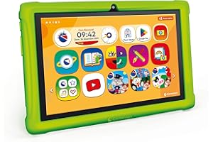 Clementoni - Clempad 10 Pollici, Tablet Educativo per Bambini 3-6 Anni, HD Screen, Memoria 32GB, RAM 2G, Wifi, Android 13, 2 Fotocamere, Google Play e Sistema Parental Control, Lingua Italiana, 16795