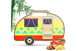 Domemit Cadeau pour Caravane, Planche à Découper en Bambou, Planches à pain, Idee Cadeau Noël Homme pour Camping Car, 26x18cm Idée de Cadeau pour Campeurs, Femmes, Emménagement, Saint-Valentin