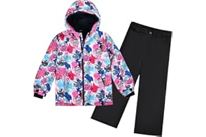 ODYSSEY-REFUGE LUNA Mädchen-Schneeanzug mit Kapuze Wasserabweisender Skianzug, winddichter Winteranzug