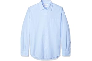 Amazon Essentials Camicia in Popeline a Maniche Lunghe Slim Uomo