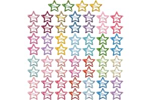 inSowni 60 Pack/30 Pairs No Slip Glitter Bling Star Metal Snap Hair Clips Pins Barrettes Hairpins Hair Accessories for Baby Girls Toddlers Kids Teens Women