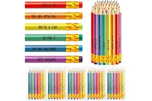Clabby 30 Pack 180 Pcs Inspirational Motivational Rainbow Pencils Bulk Teacher to Student School Leavers End of Term Kids Graduation Gifts Class of 2025 Pupil Prize School Party Bag Fillers Office