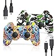 AUFGLO Gaming Controller for PS3, Wireless Move/Motion Controller Gamepad with Upgraded Joystick Compatible with Play Station - 3 (Graffiti + Camouflage)