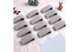 LadjproR 12 Stück Bettdeckenclips Flauschige Bettdeckenhalter mit Installationskarten rutschfeste Federdraht-Klammern um die Bettdecke an Ort und Stelle zu halten (Grey)