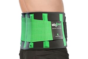 ‎MEDIBRACE Rückenstützgürtel - MEDiBrace Rückenbandage, Lendenwirbelstütze für unteren Rücken mit Verstellbarer Rückengurt und Stützstreben zur Rückenschmerzen Linderung