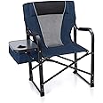 ALPHA CAMP Director Chairs, Lightweight Oversized Folding Camping Chair Heavy Duty with Side Table, Cup Holder, Cooler Bag Outdoor for Adults, Support 160 kg